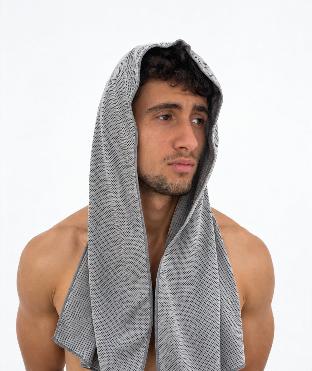 מגבת קירור עם ברדס KIMA Horizon שמכסה ראש ועורף